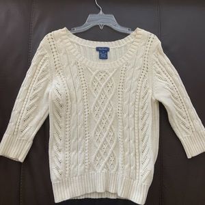 90’s vintage white knit sweater